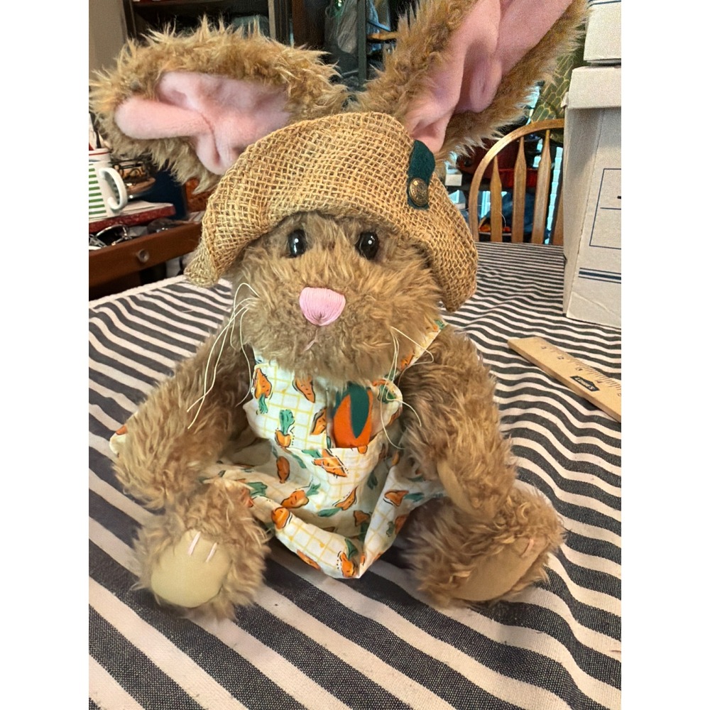 Pickford Bears Flora Hare of Serenity Brass Button Collectables Plush Bunny Hat